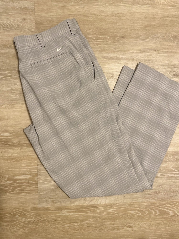 NIKE GOLF DRI-FIT TOUR PERFORMANCE PANT 452701 Windowpane Plaid 32 x 32 Pants