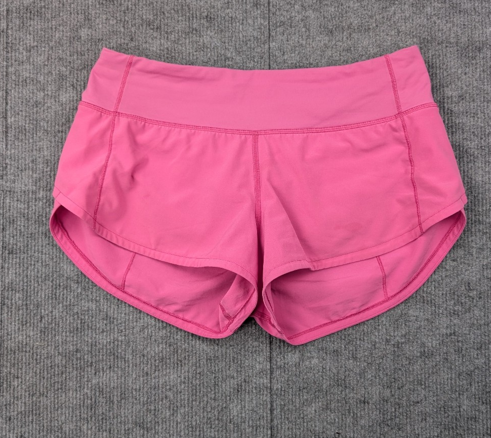 Lululemon Speed Up Shorts Womens 4 Low Rise Sonic Pink Lined Running Athletic