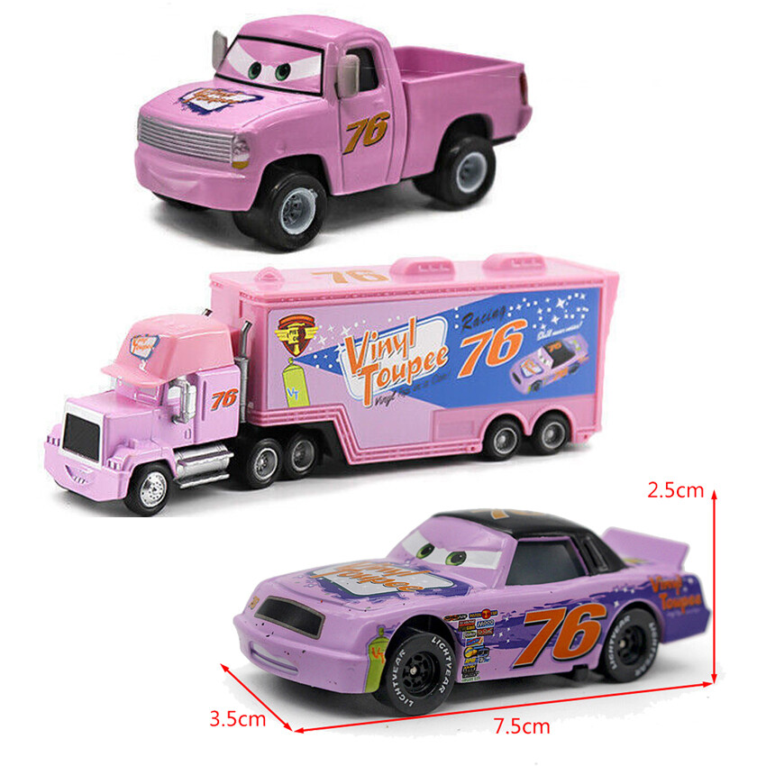 3PCS Model Car Film Disney Pixar Cars McQueen Toy Movie No.76 Truck&Pickup&Car