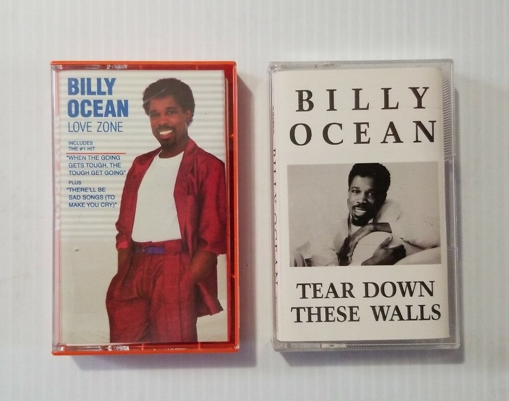 Billy Ocean Love Zone and Tear Down These Walls Cassette Lot 2 Arista