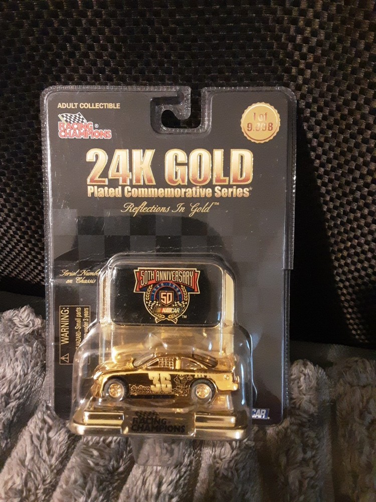 1998 NASCAR 24k Gold Wrapped Collectible Toy Car 2448/9998