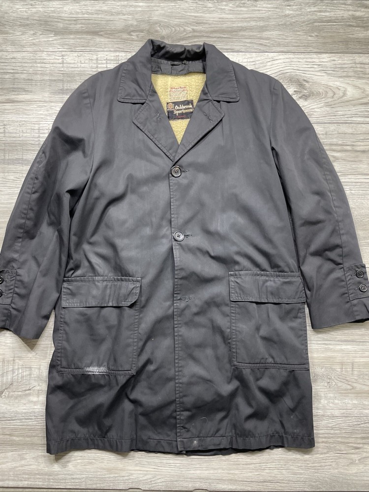 True Vintage Oakbrook Sportswear Pea Coat Sherlon Lined 1960s Button Down Xl