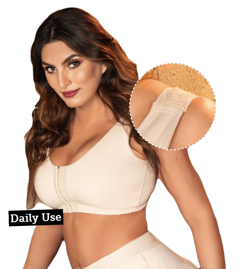 Fajas Colombianas Brasier Central Hooks Bra Post-Surgical Wireless Medical Bra