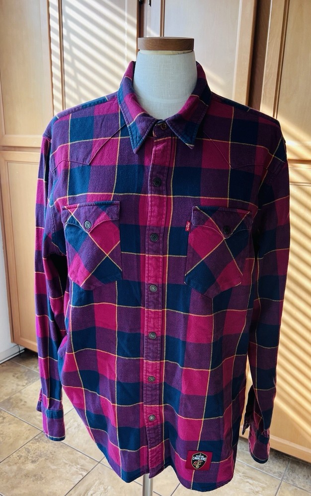 Levi's x NBA SHIRT Cavaliers Men’s Flannel Shirt XL