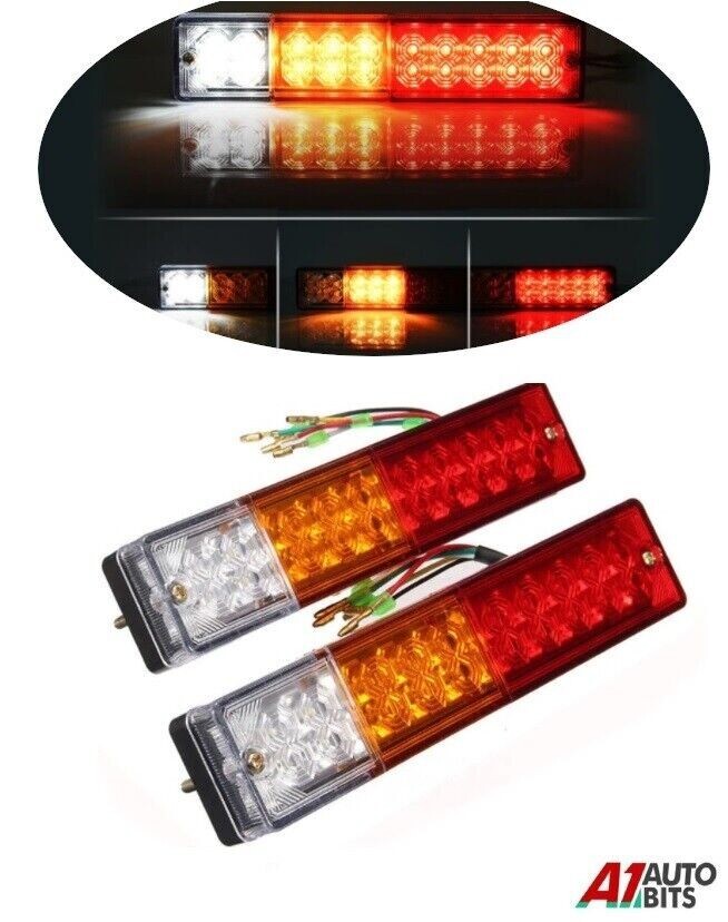 2x 12v 20 Led Trailer Truck Van Stop Rear Tail Indicator Lights Reverse Lamp