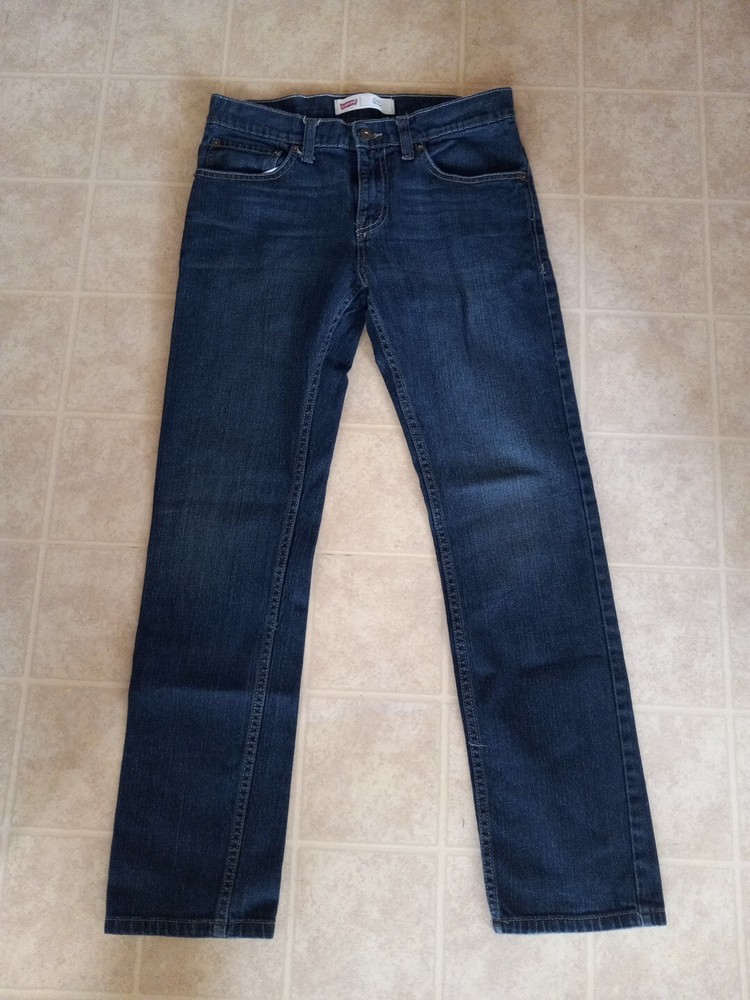 LEVI'S 511 JEANS SZ 18 REG. 29W×29L SLIM STRAIGHT STRETCH BOYS BLUE JEANS EUC