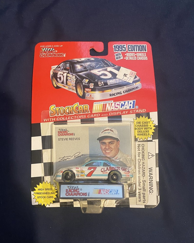 1995 Racing Champions Stevie Reeves #7 Clabber Girl Chevy 1/64 NASCAR Diecast