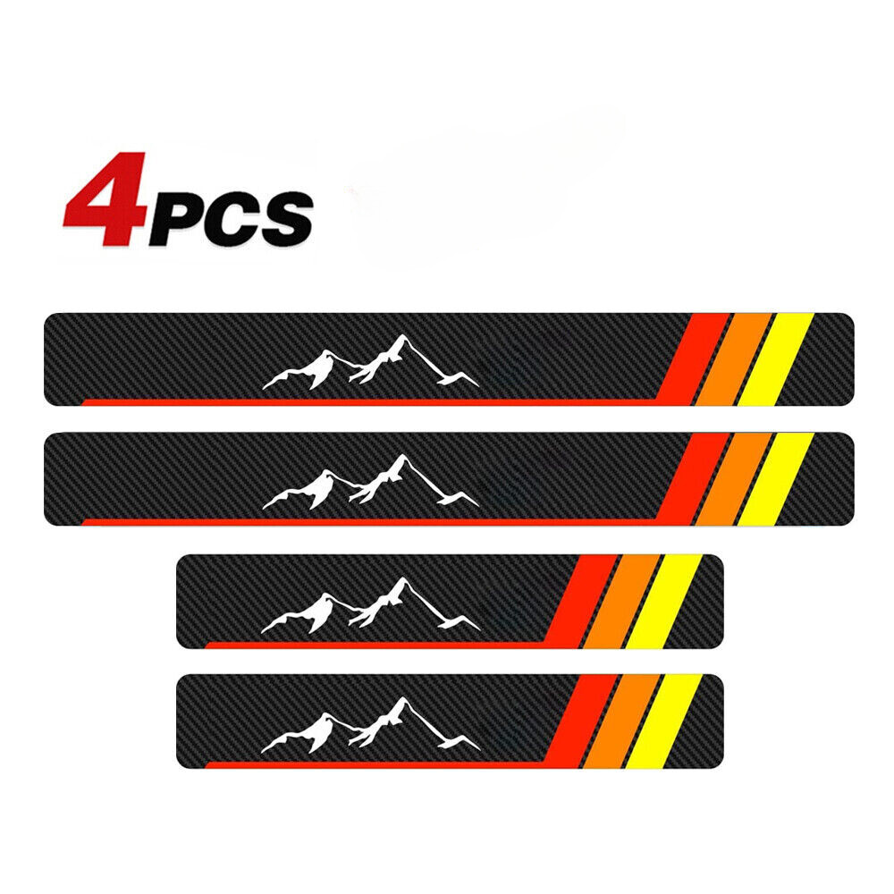 4PCS Retro 3 Color Cab Door Sill Plate Scuff Cover Accessories For Toyota Tacoma