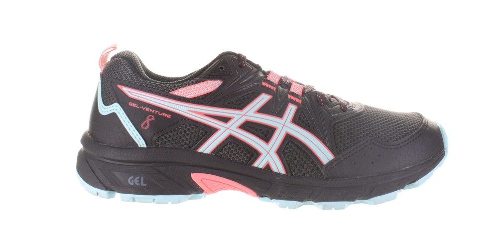 ASICS Womens Gel-Venture 8 Black Hiking Shoes Size 8.5 (Wide) (7771601)