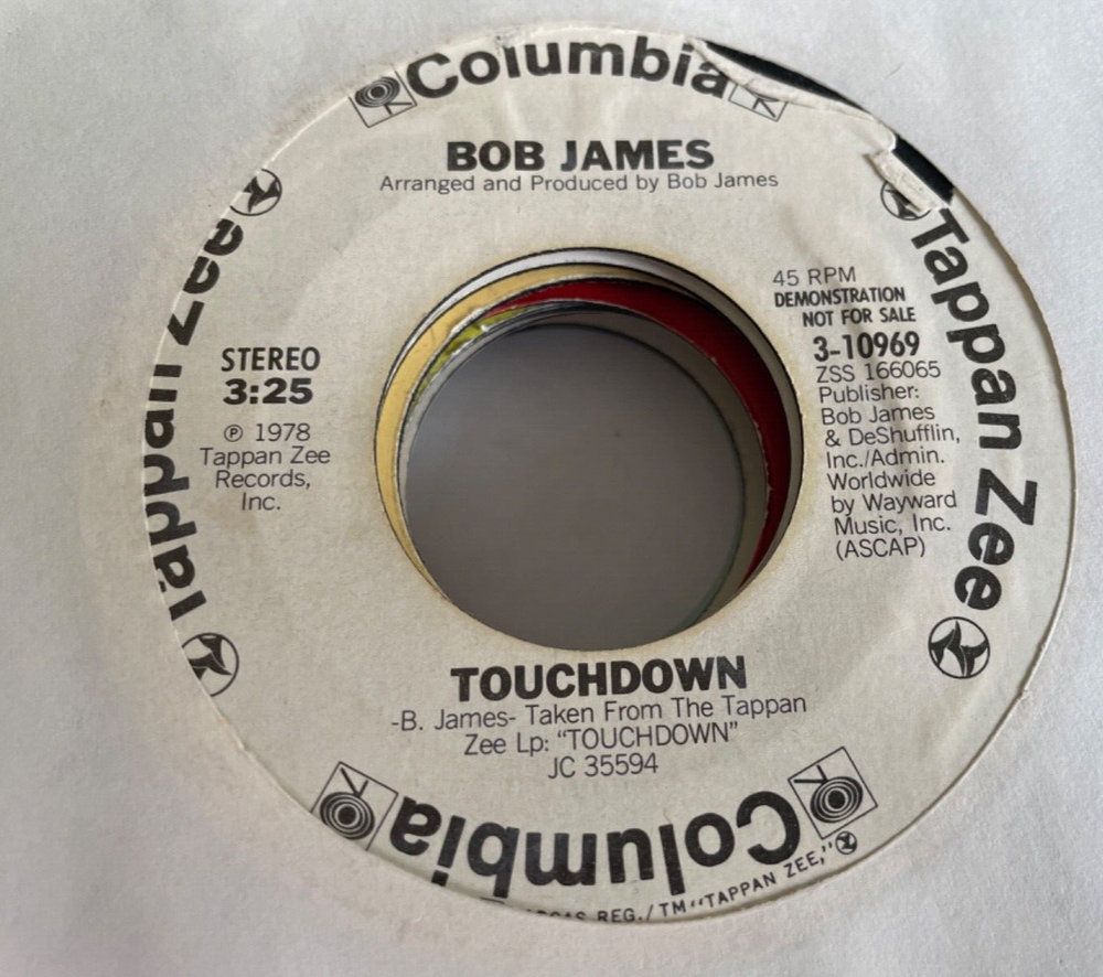 AS191 45RPM Jazz Instr. Bob James Touchdown same tune B side Columbia 10969