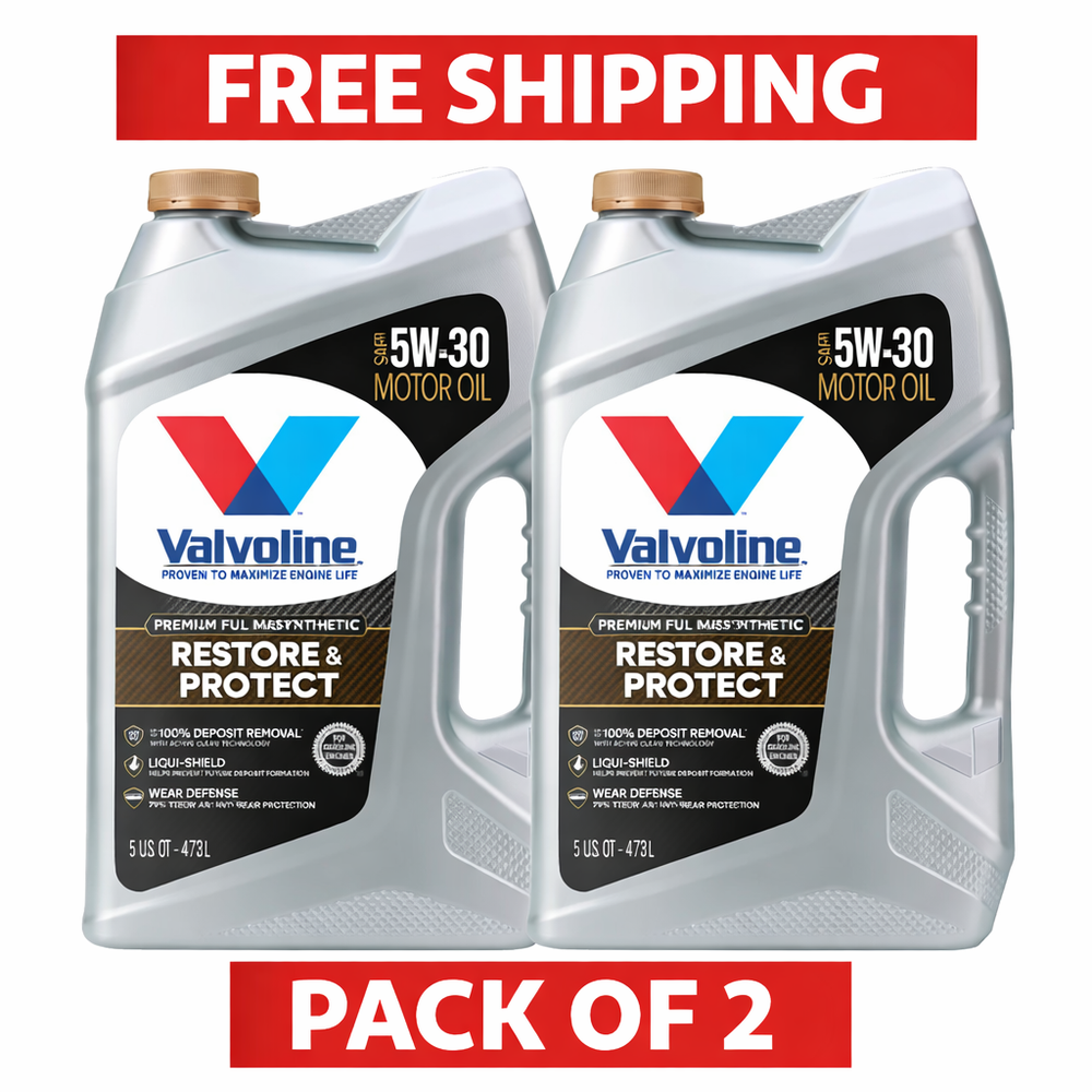 Pack of 2-Valvoline Restore & Protect Full Synthetic 5W-30 Motor Oil 5 QT