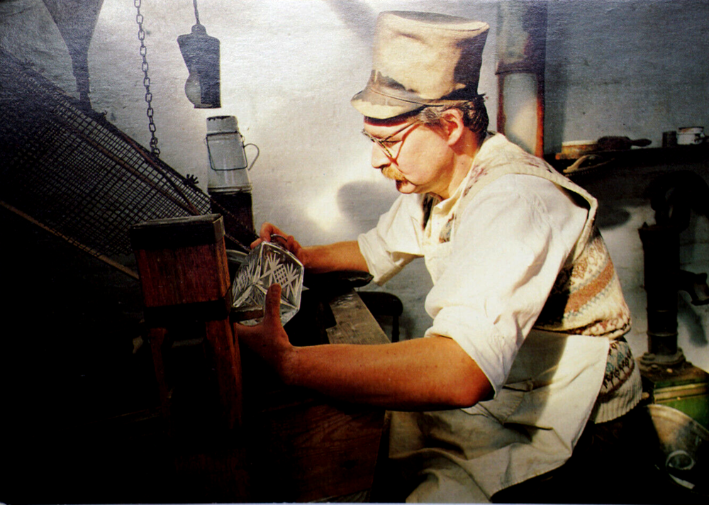 Postcard Glass Cutter Black Country Museum Victorian Edwardian Workshop Dudley