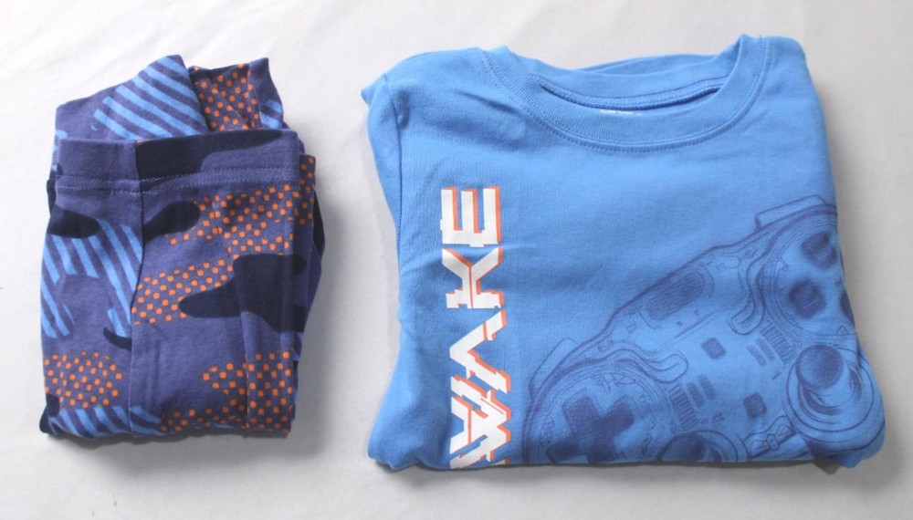Carter's Boy's 4-Piece Gamer Print Sung Fit Cotton PJ Set NC3 Blue Size 7 NWT