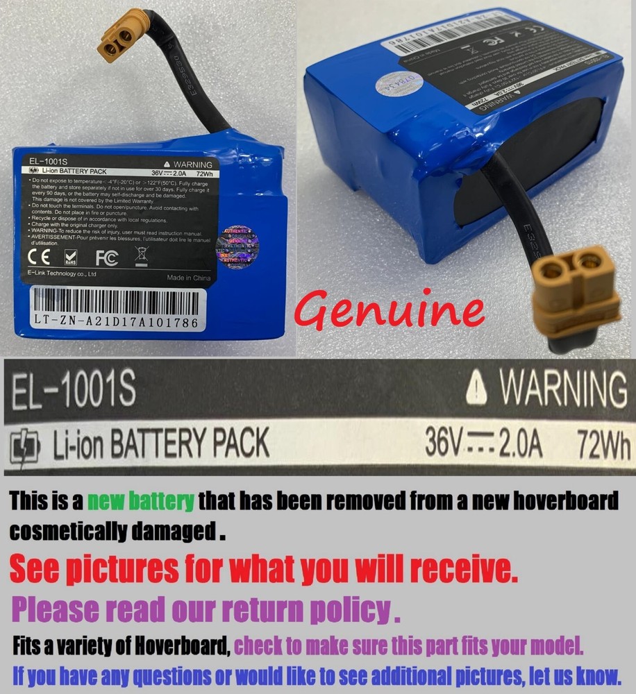 Li-ion BATTERY PACK   36V  EL-1001S  2A  72Wh 🔴Open box