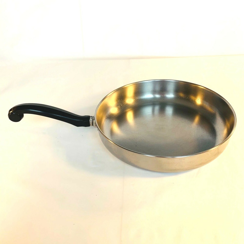 Vintage Farberware 10.25” Stainless Steel Skillet Fry Pan Aluminum Clad Made in USA