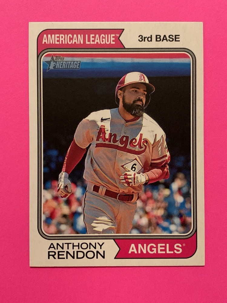 ANTHONY RENDON (091/100) MINI 2023 Topps Heritage SSP #532 ANGELS