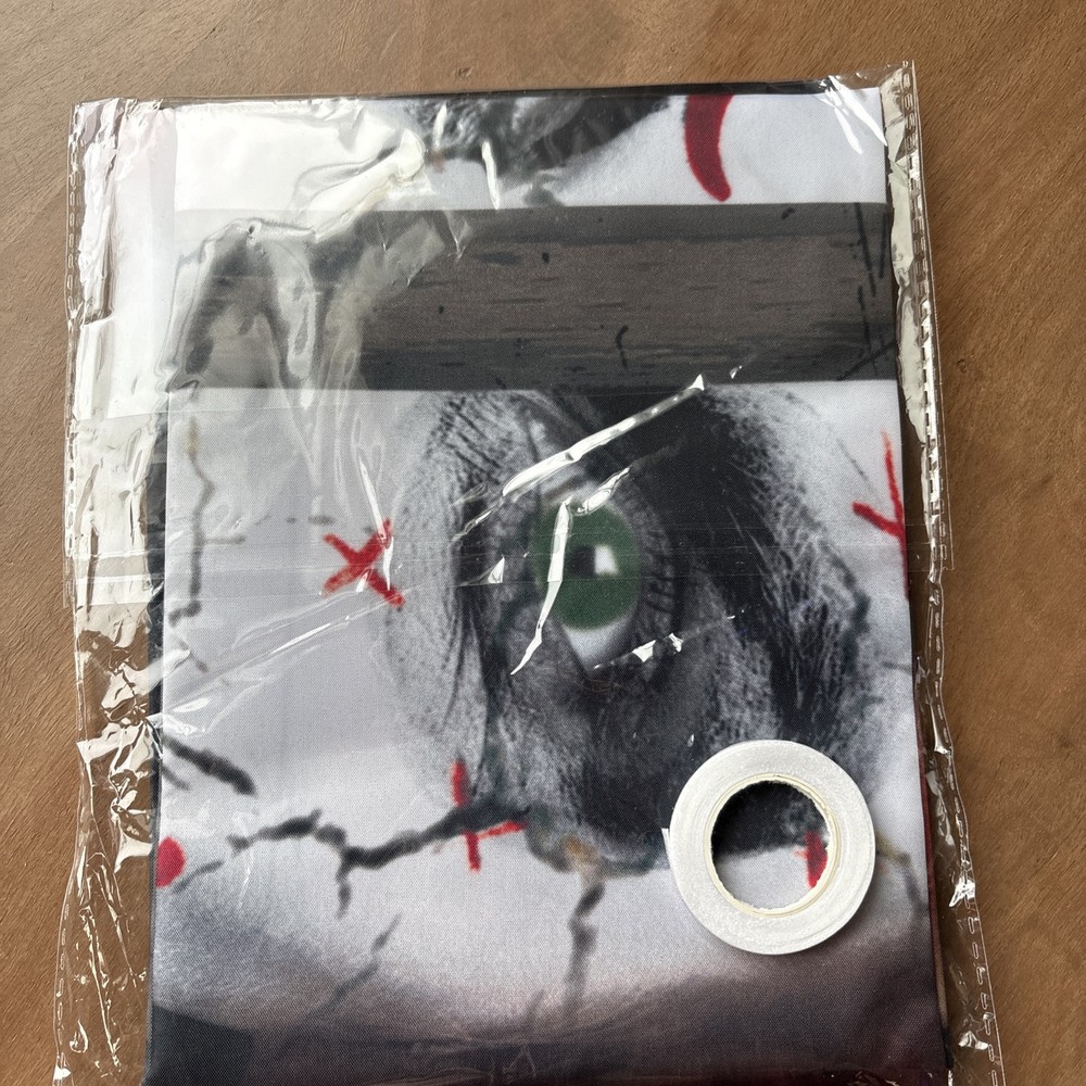 Spooky Scary Clown Halloween Window Backdrop for Party Decor