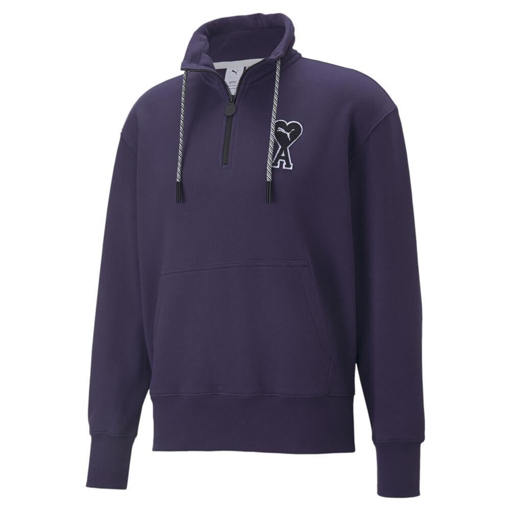 Puma Ami X Half Zip Crew Neck Sweatshirt Mens Size XS   53599389