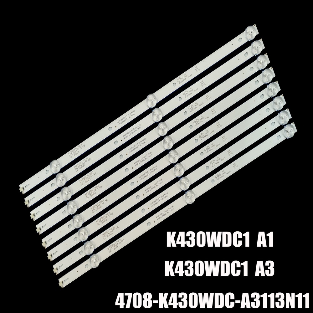 LED strips For 4708-K43WDC-A3113N11 LE43E6850 K430WDC1 43HFF5952/T3 43PFS4012/12
