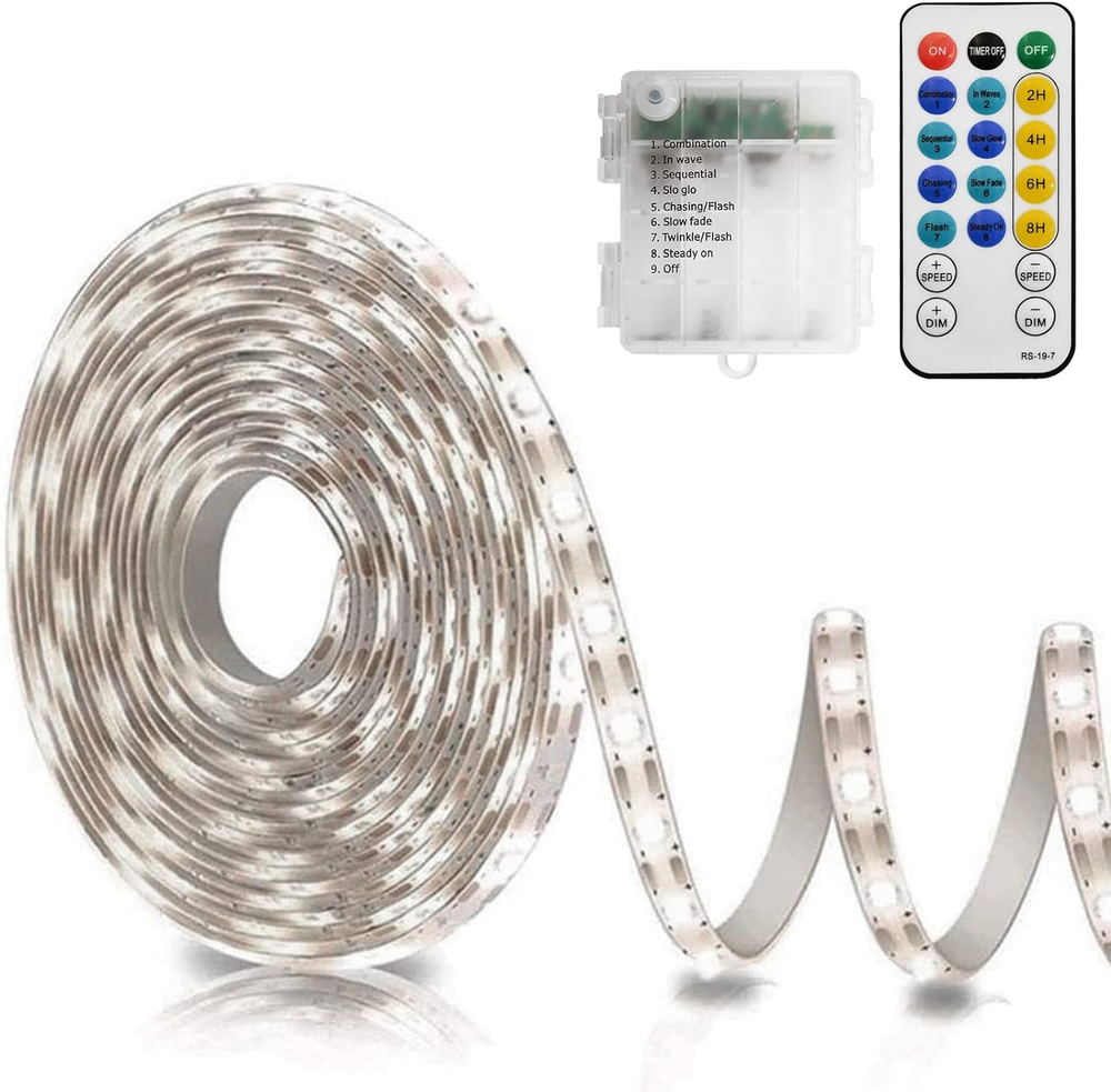 Strip Lights Battery Operated, 16.5Ft 150 LED 2835 SMD Closet Strip Lights with