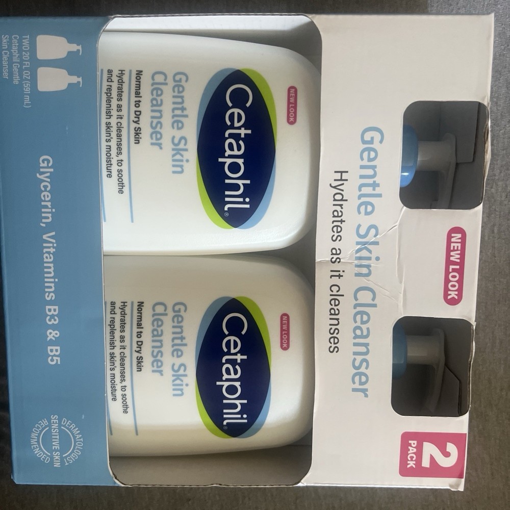 Cetaphil Gentle Skin Cleanser 20oz 2-Pack – Hydrating Face Wash – NEW Sealed
