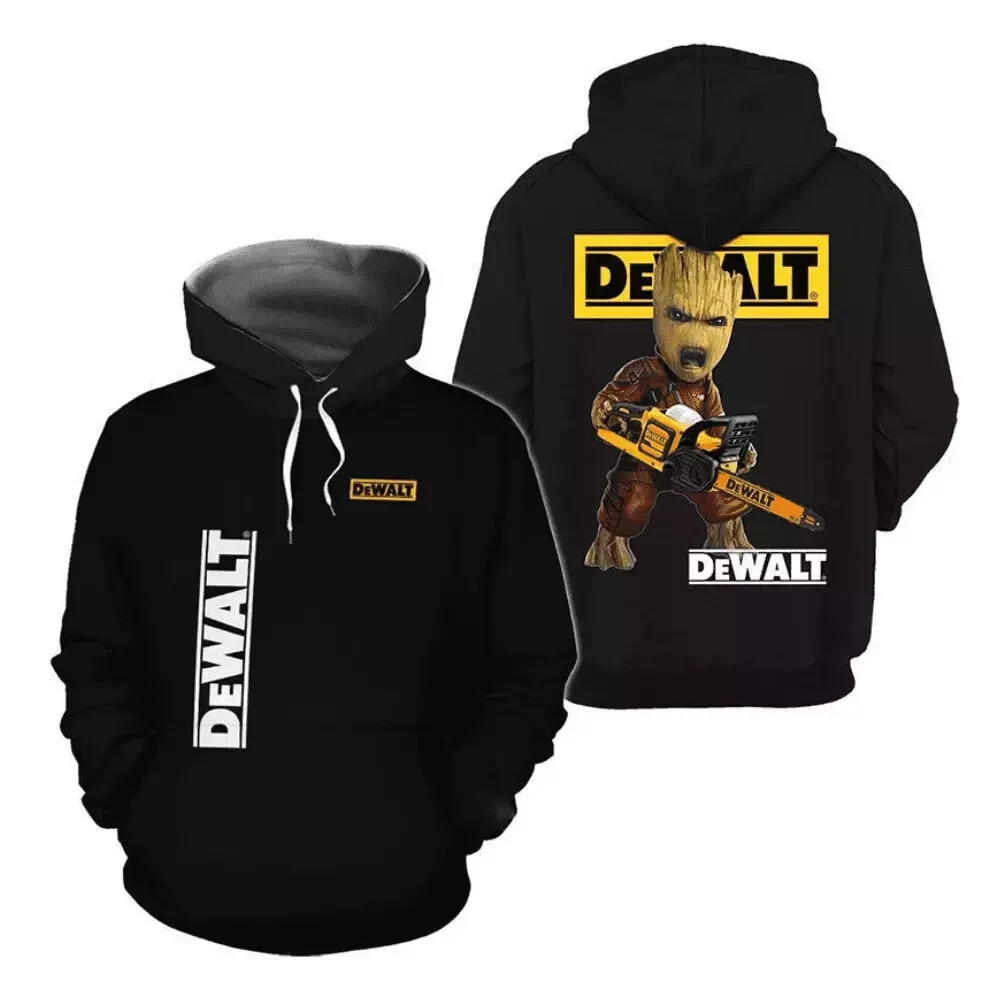 Baby Groot Hoody Dewalt Tool Yell Men Hoodie Pullover 3D Print Hoodie