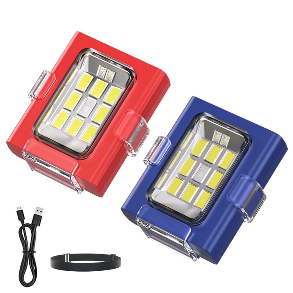 LED Clip Headlamp USB Rechargeable Headlight Outdoor Head Torch Lamp Flashlight