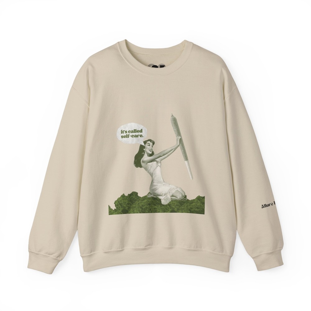 Self Care Stoners Unisex Cozy Crewneck Sweatshirt for Lounging