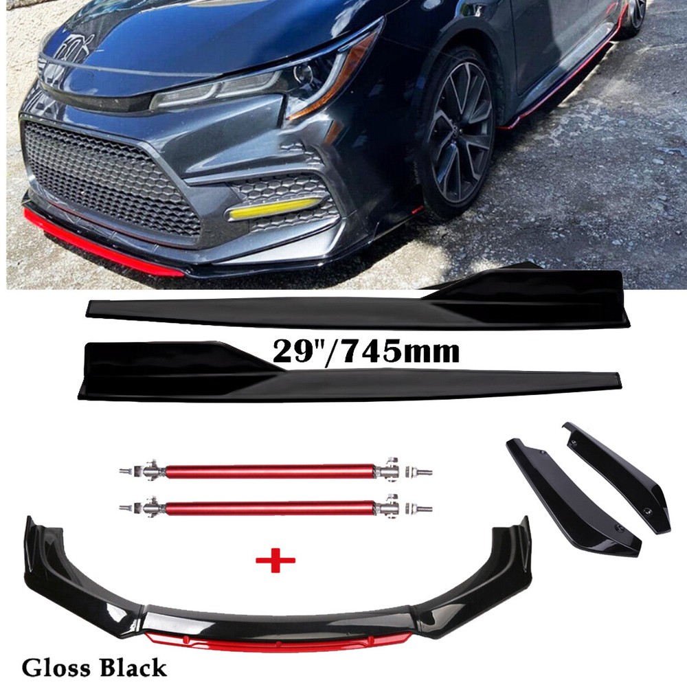 Front Bumper Lip Spoiler Splitter Rear Lip Side Skirt For Toyota Corolla XSE