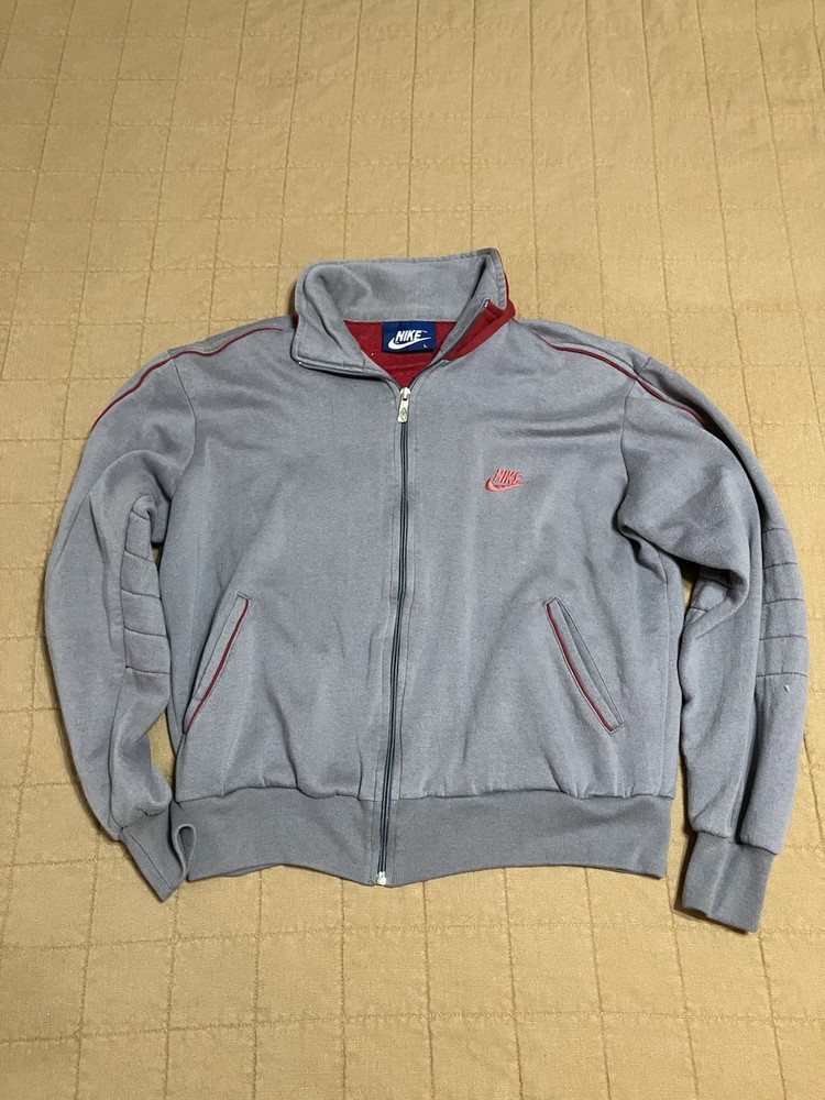 Nike 80’s Vintage Grey Red Sweater Men's Large Made In USA