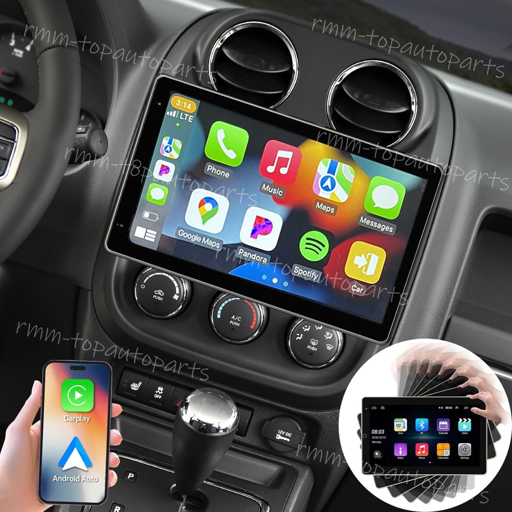 2009-2016 Jeep Patriot Compass Car Stereo with CarPlay Android 14 GPS Navigation