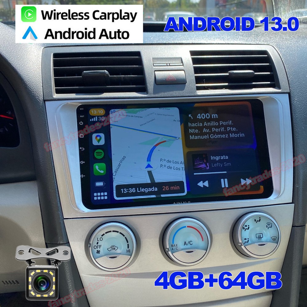 4+64GB Android Auto CarPlay GPS Navi For Toyota Camry 2007-2011 Car Stereo Radio