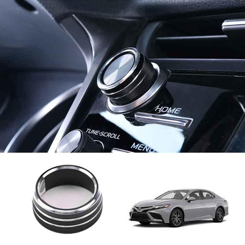 Black Aluminum Central Console Volume Switch Button For Toyota Camry 2018-2023