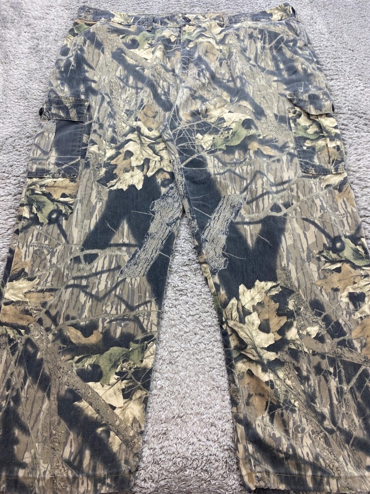 Vtg Jerzees Mossy Oak Camo Cargo Pants Mens 3XL Hunting Outdoor Made in USA