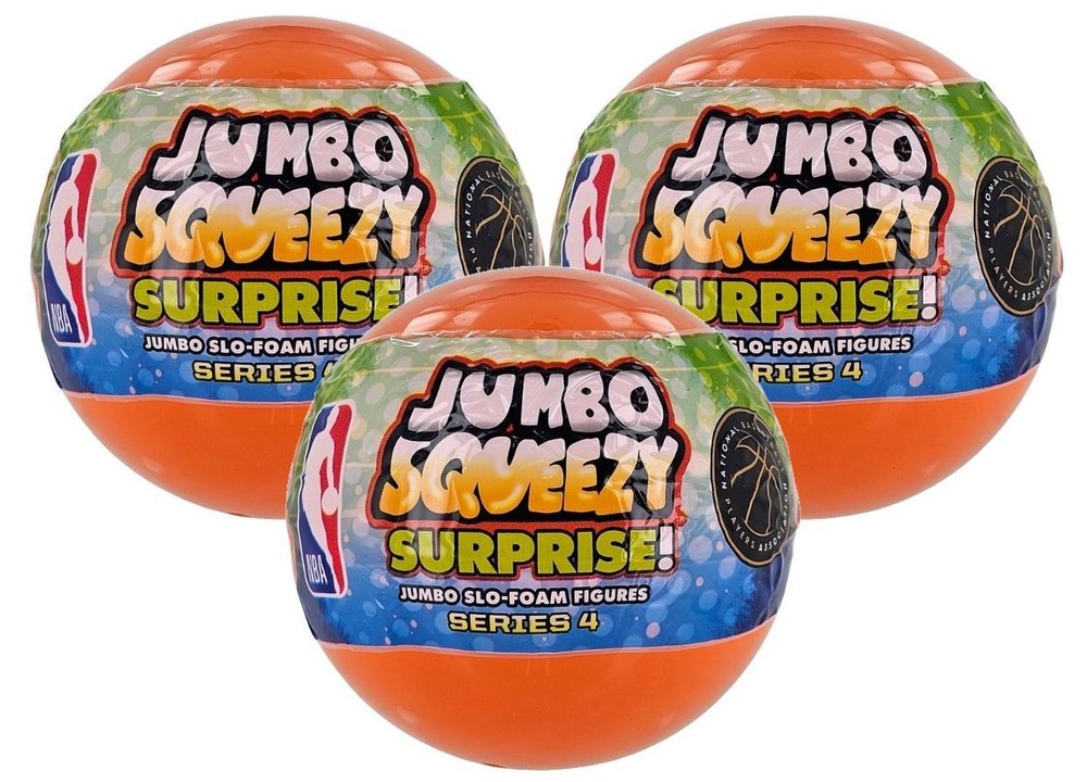 3 Pack NBA Jumbo SqueezyMates Series 4 Basketball Capsules 2025