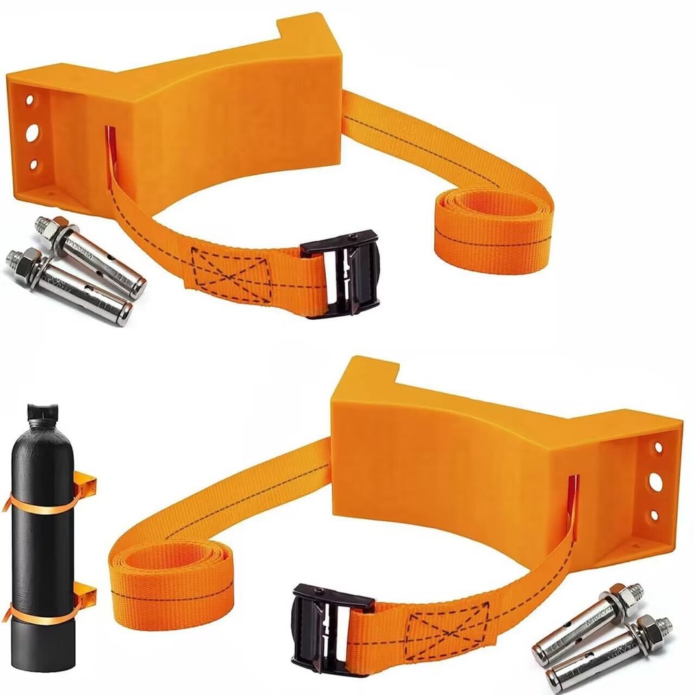 2Pcs Propane Tank Holder Cylinder Wall Mounted Bracket Gas Cylinder Bracket w