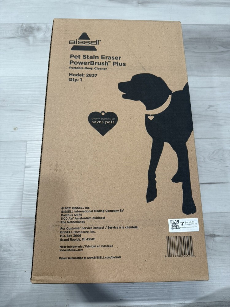 New Bissell Pet Stain Eraser PowerBrush Plus Portable Carpet Cleaner