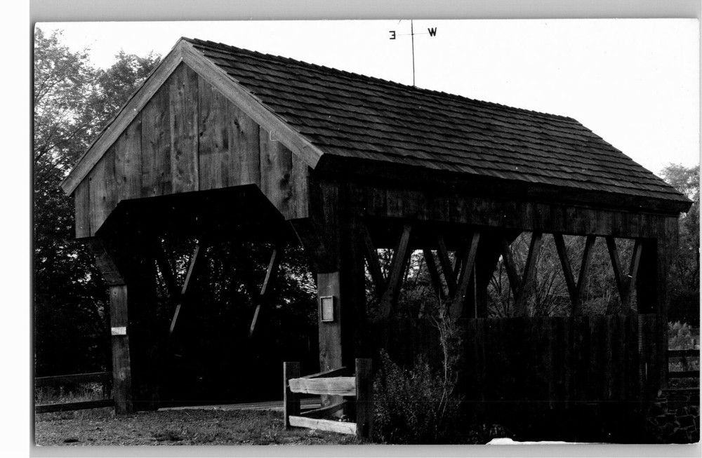 Vintage RPPC Postcard C1940 Covered Bridge Americana Village Hamilton NY Noel Rubinton  
