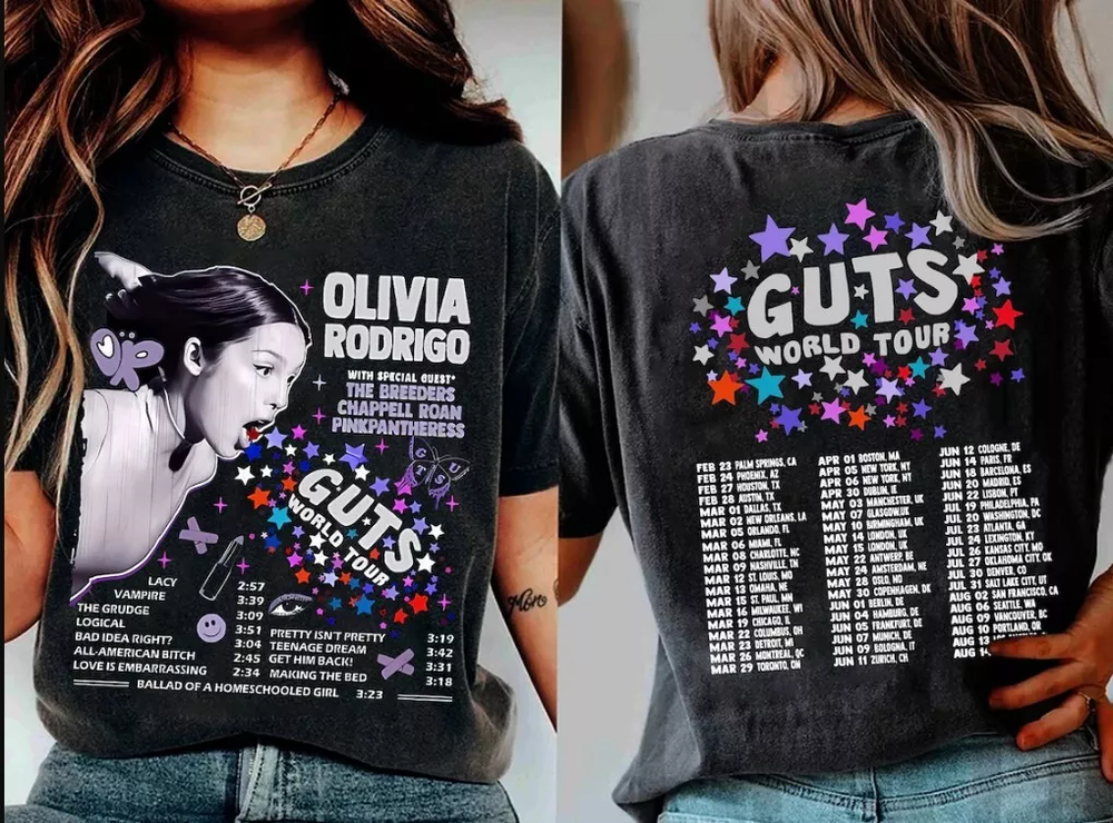 Olivia Rodrigo Guts World Tour Shirt, Guts Tour 2024 Shirt, Concert Shirt