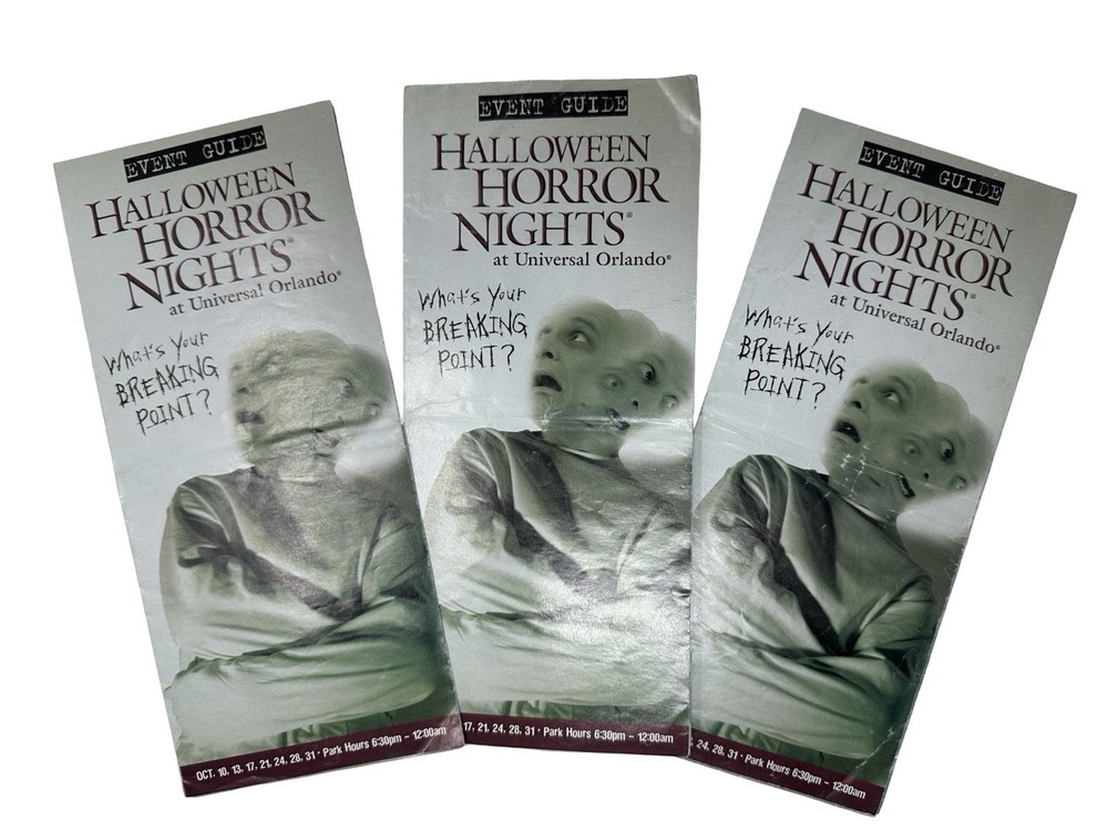 Universal Studios Halloween Horror Nights 2004 Event Guide Map HHN XIV -Lot of 3