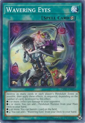 Wavering Eyes OP07-EN021 Common Unlimited Edition x3 NM