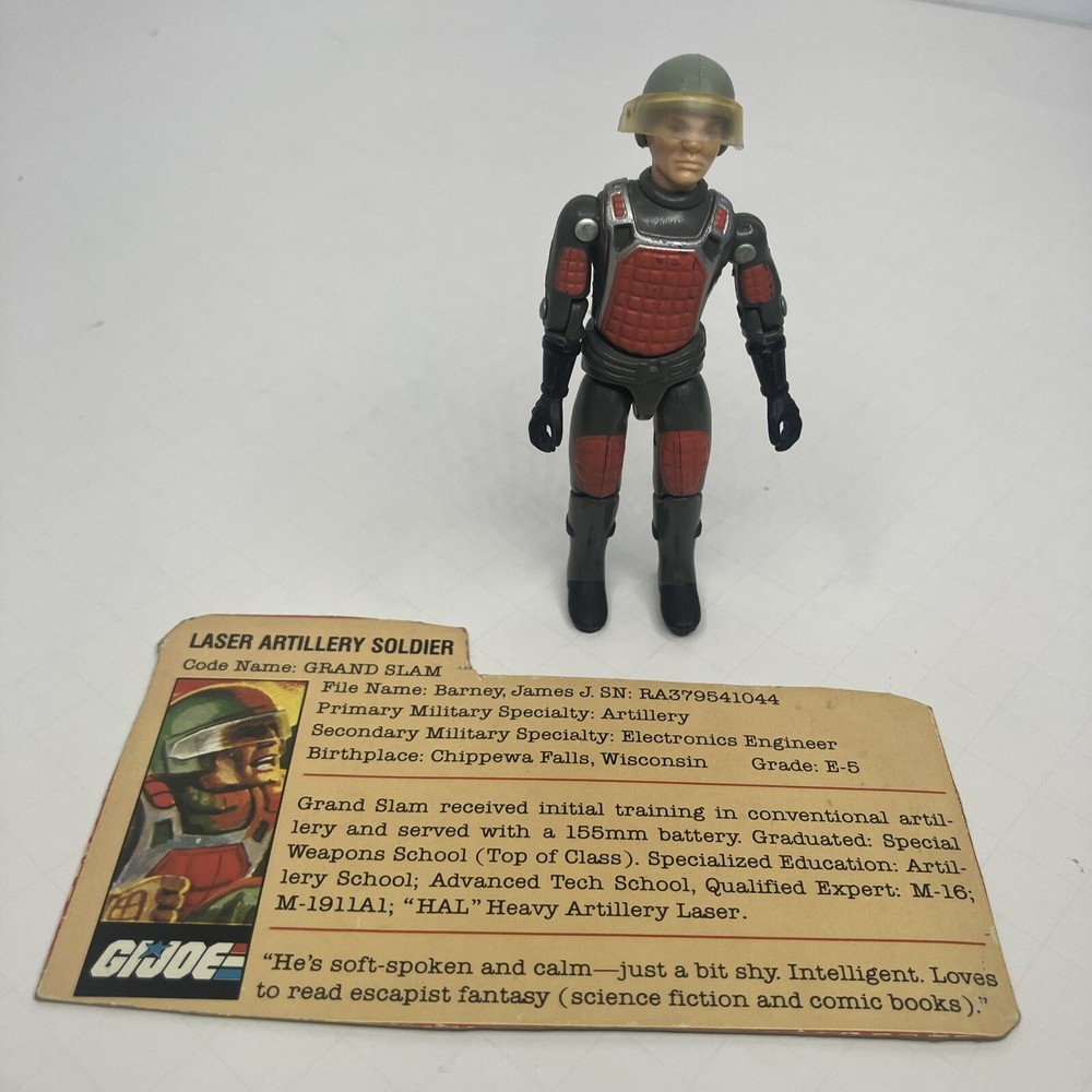 GI Joe GRAND SLAM Complete w/ Filecard Swivel Arm Vintage 1983