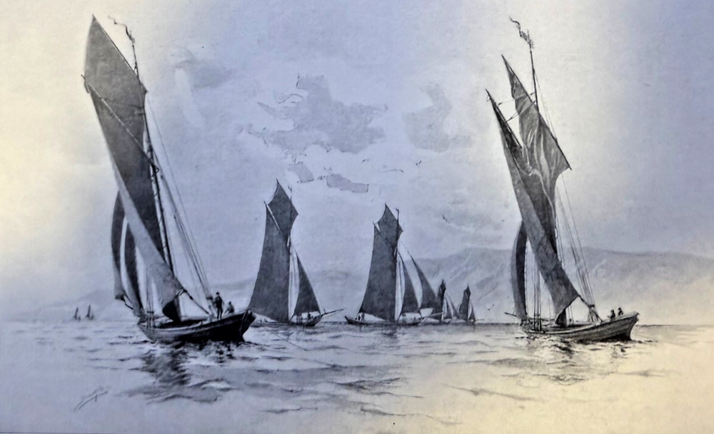 1902 Traveling Down the Oder River on a Baltic Sea Sloop illustrated