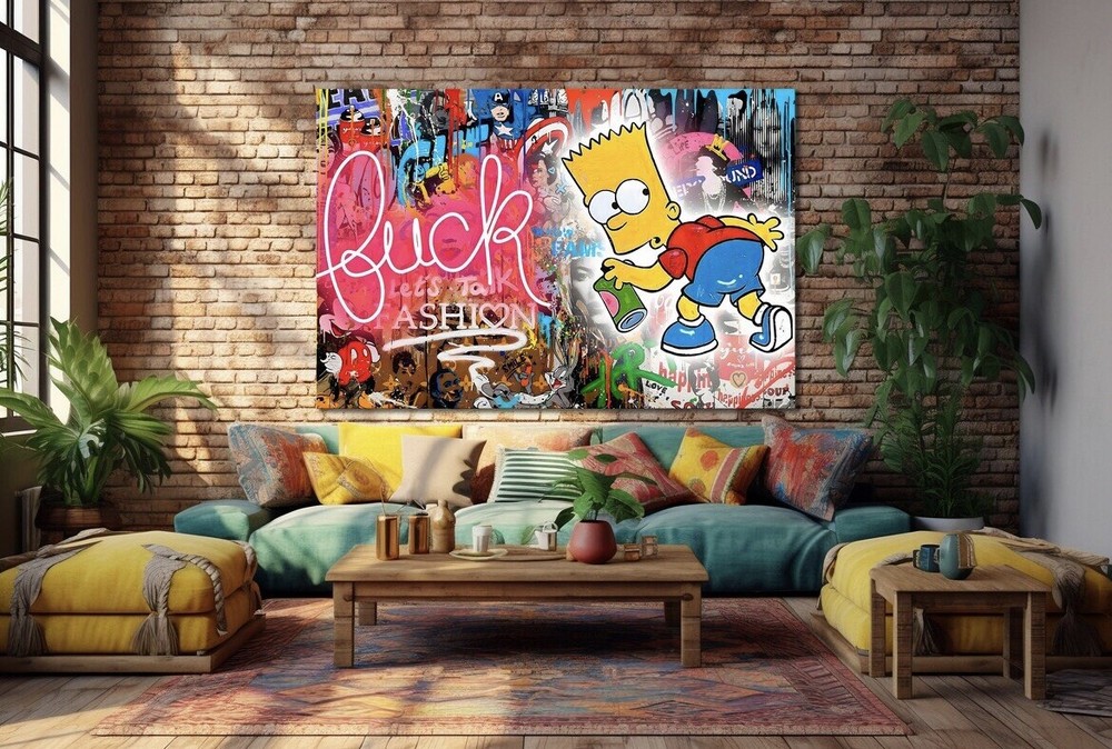 canvas Graffiti Art Print Street Art Canvas Wall Art Graffiti Pop Art Home Decor
