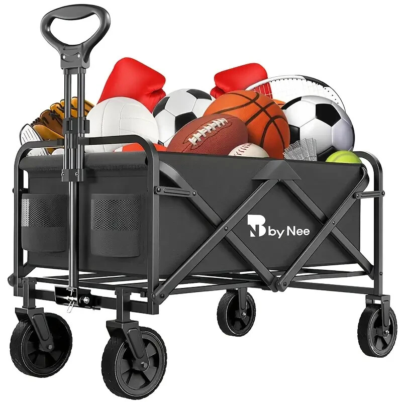 Foldable Wagon Cart – Heavy-Duty, Portable, for Outdoor & Grocery Use
