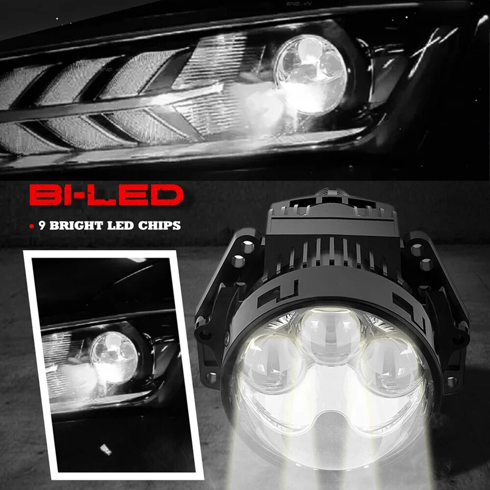 Laser LED Hyperboloid Headlight 3.0'' Bi-LED Projector Lens For Hella Retrofit