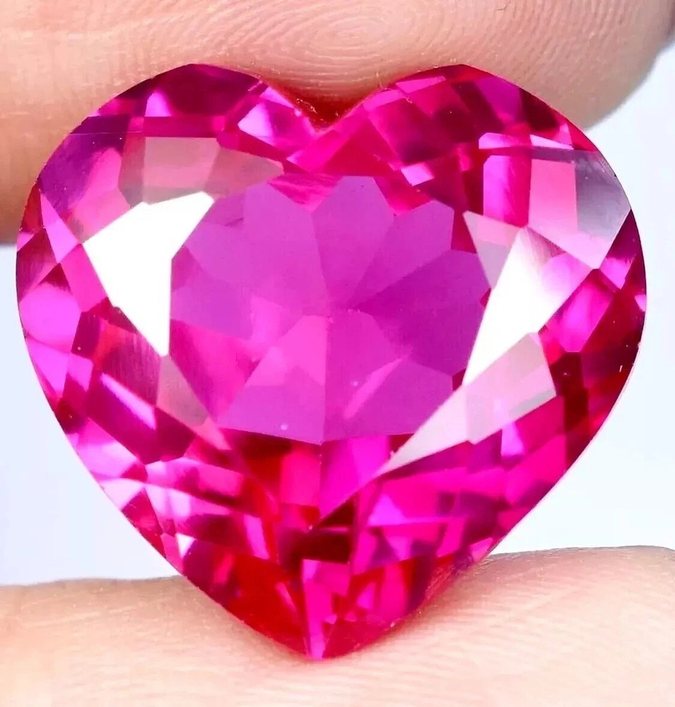 Natural Burmese Heart Cut Pink Ruby 93Ct Certified Loose Gemstone