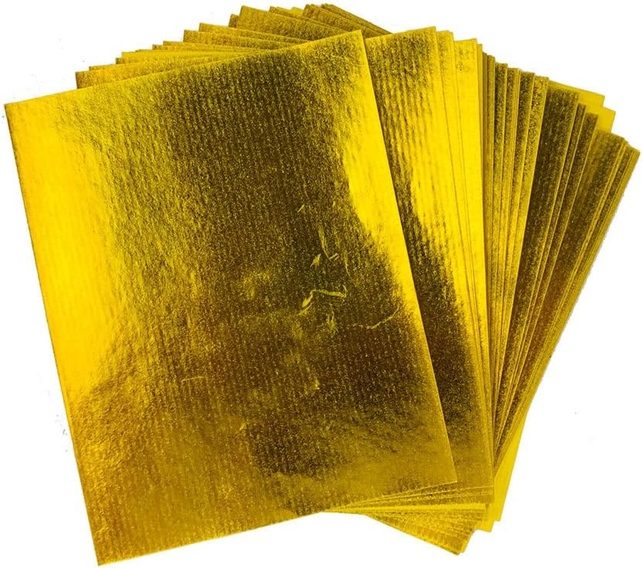 200Pcs Yellow Gold Foil Ancestor Joss Paper for Funeral Qingming Festival
