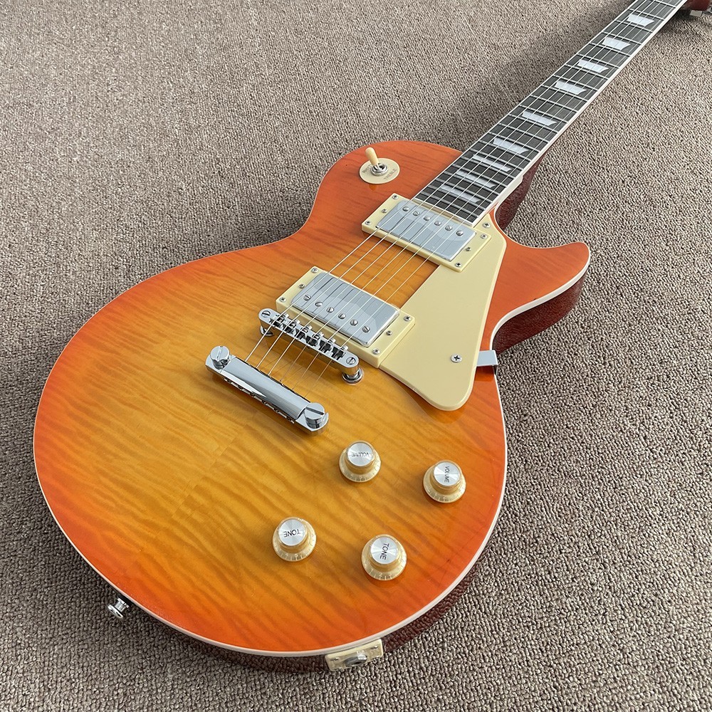 LP Standard Electric Guitar (Honey Burst) - Flame Maple Top Mahogany body