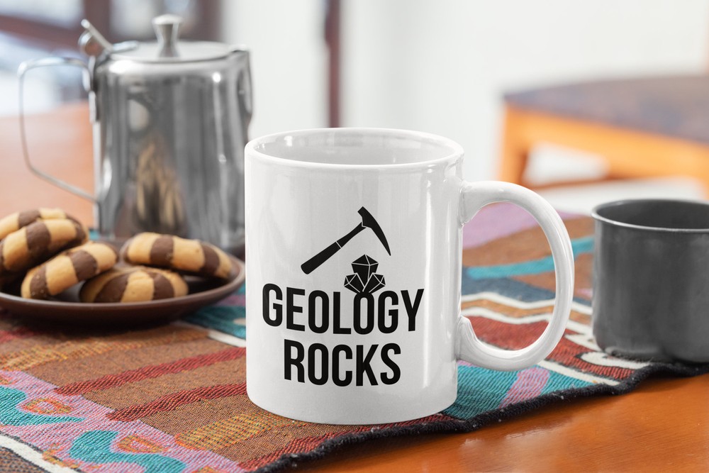Funny Geologist Coffee Mug - Geology Rocks White Ceramic Cup  
